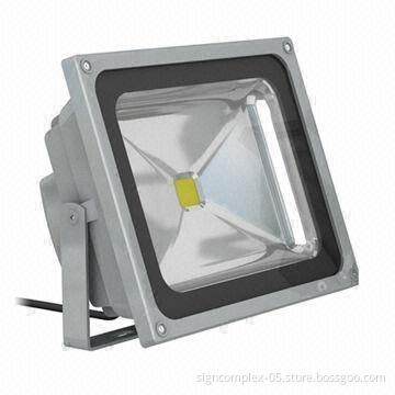 50W LED Floodlight with Aluminum Die-cast Alloy Body and Toughened Glass, Over 30,000 Hours Lifespan